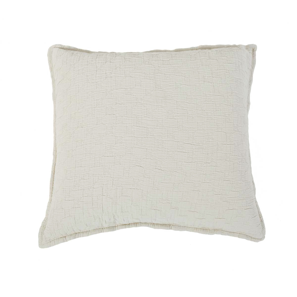 Ojai Matelasse-26x26 Euro Sham-Greige-Pom Pom at Home