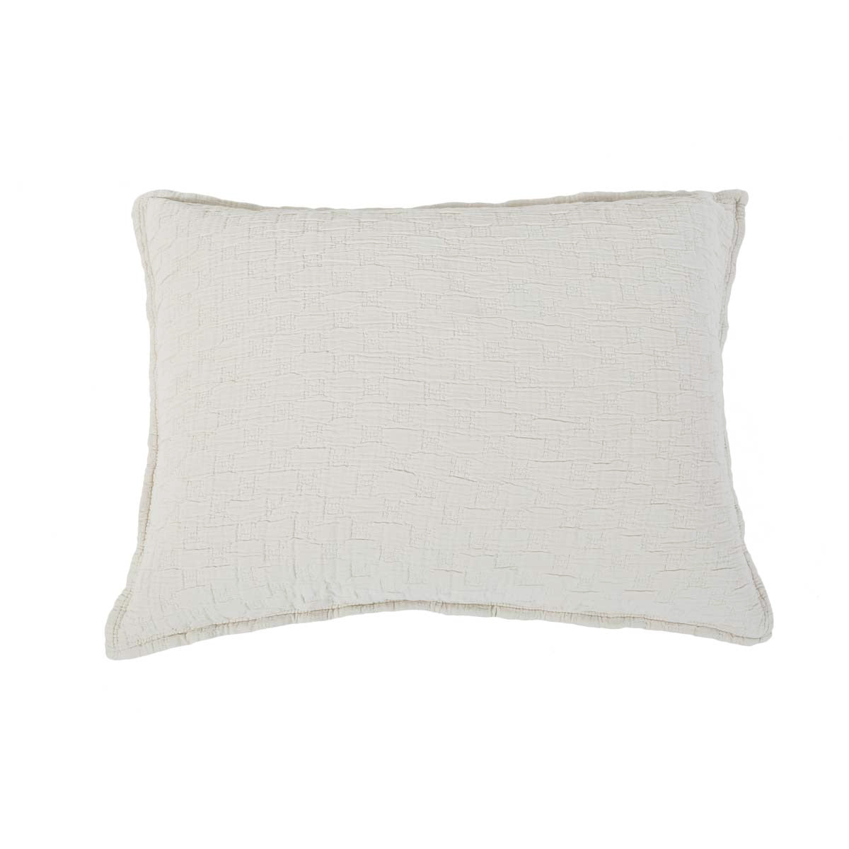 Ojai Matelasse-20x27 Standard Sham-Greige-Pom Pom at Home