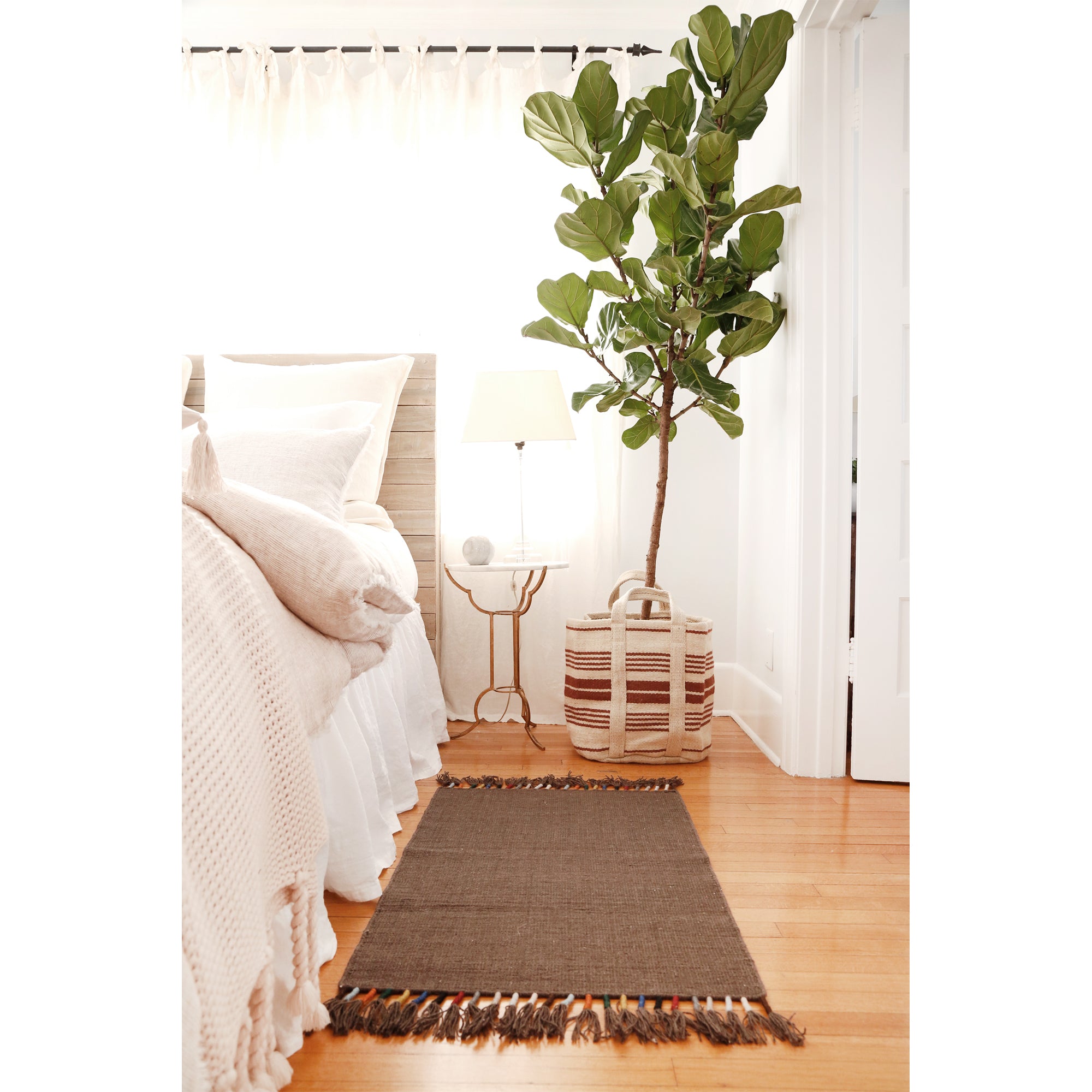 TASSEL HANDWOVEN RUG - MOCHA-Pom Pom at Home