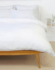 parker bamboo duvet cover set - white color - pom pom at home