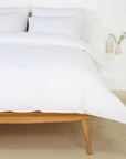 parker cotton percale duvet set - white color - pom pom at home