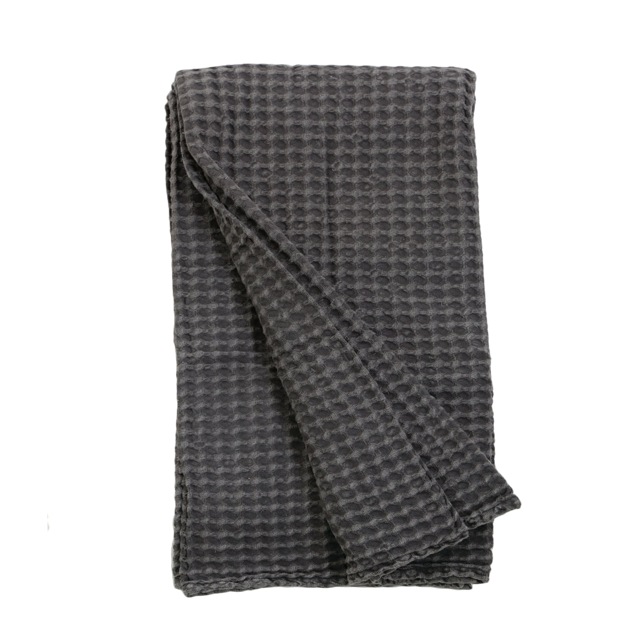 Zuma Oversized Throw-60" x 90" (Twin)-Charcoal-Pom Pom at Home